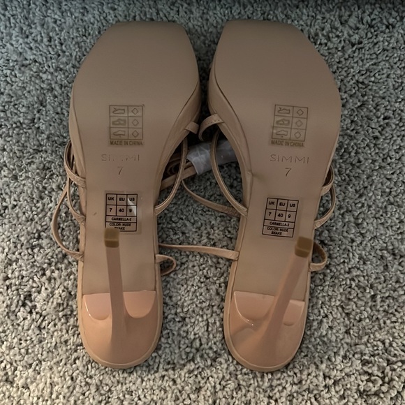Simmi Shoes Brand New Nude Snake Print Heels From Simmi Size Us